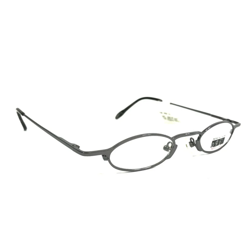 ogi Petite Eyeglasses Frames 9010 COL. 12 Polished Gunmetal Gray Oval 42-22-140